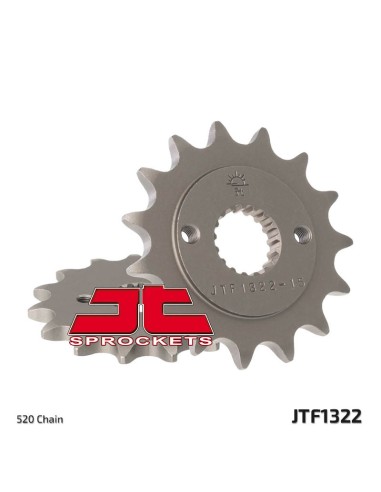 JT SPROCKETS Pinion față standard din oțel 1322 - 520