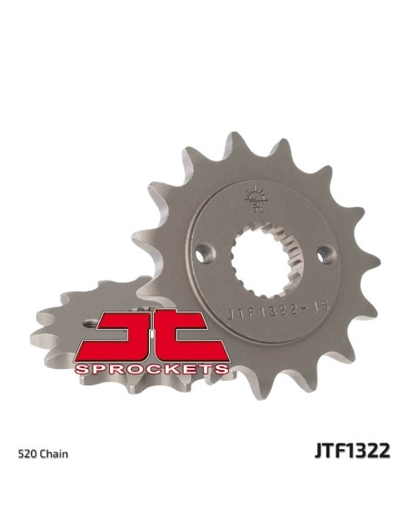 JT SPROCKETS Pinion față standard din oțel 1322 - 520