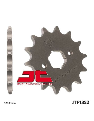 JT SPROCKETS Pinion față standard din oțel 1352 - 520