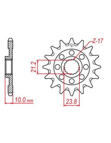 JT SPROCKETS Pinion din oțel cu... JT SPROCKETS Pinion din oțel cu...