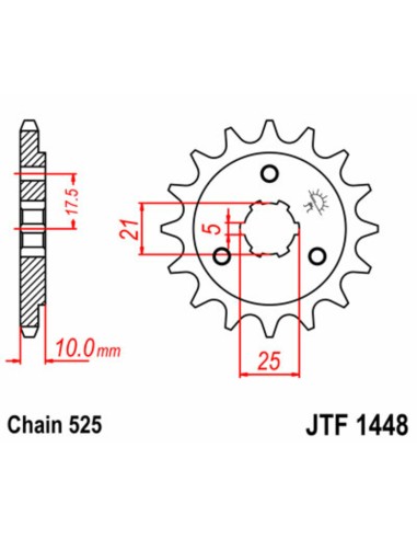JT SPROCKETS Pinion față standard din... JT SPROCKETS Pinion față standard din...