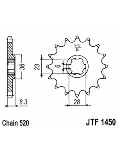 JT SPROCKETS Pinion față... 2