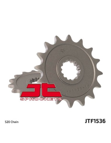 JT SPROCKETS Pinion față standard din oțel 1536 - 520