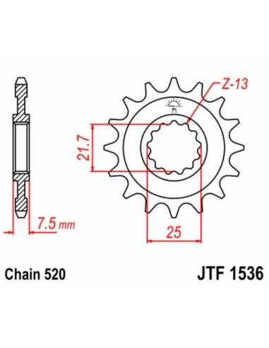 JT SPROCKETS Steel Standard Front...