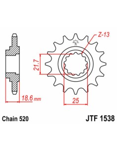 JT SPROCKETS Pinion față... 2