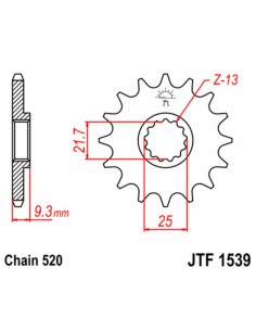 JT SPROCKETS Pinion față... 2