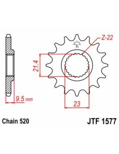 JT SPROCKETS Pinion față... 2