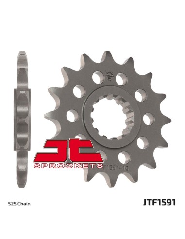 JT SPROCKETS Pinion față standard din oțel 1591 - 525