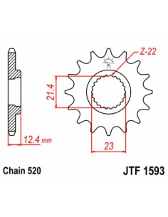 JT SPROCKETS Pinion față... 2