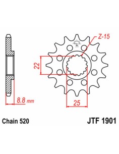 JT SPROCKETS Pinion față... 2