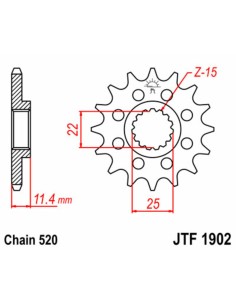 JT SPROCKETS Pinion față... 2