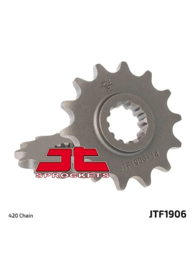 JT SPROCKETS Pinion față standard din oțel 1906 - 420