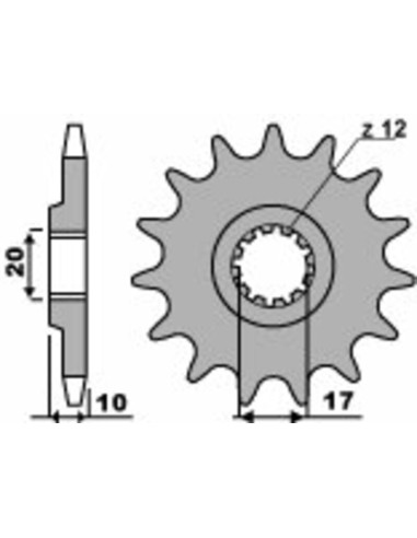 PBR Steel Standard Front Sprocket 2074 - 520