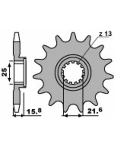 PBR Steel Standard Front Sprocket 2093 - 525