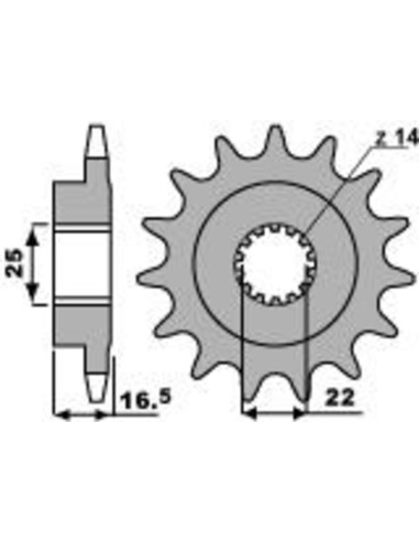 PBR Steel Standard Front Sprocket 2114 - 525