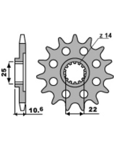 PBR Steel Standard Front Sprocket 2125 - 525