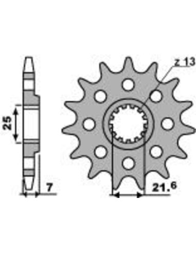 Pinion față standard PBR Racing Steel 2167 - 520