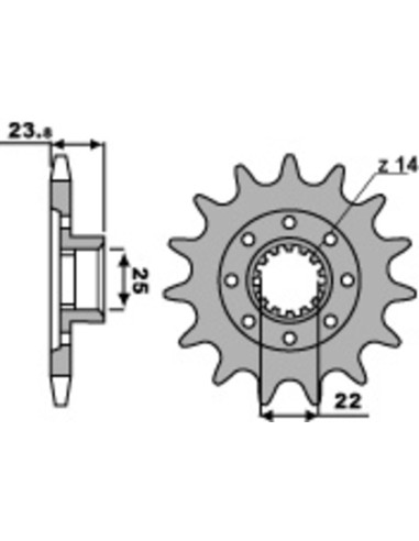 PBR Steel Standard Front Sprocket 2253 - 525