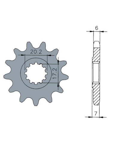 Pinion față standard din oțel TECNIUM 1120 - 420