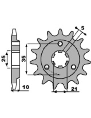 PBR Steel Standard Front Sprocket 2069 - 525
