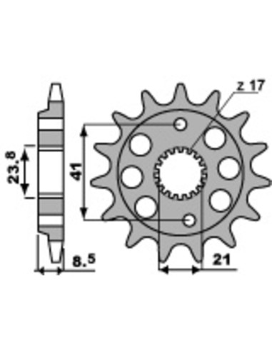 PBR Steel Standard Front Sprocket 2071 - 520
