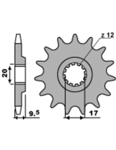 PBR Steel Standard Front Sprocket 2084 - 428