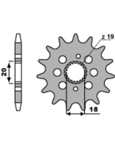 Pinion față standard din oțel PBR 2157 - 420