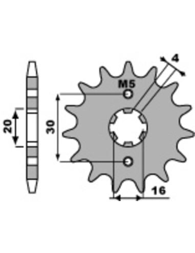 PBR Steel Standard Front Sprocket 2177 - 428