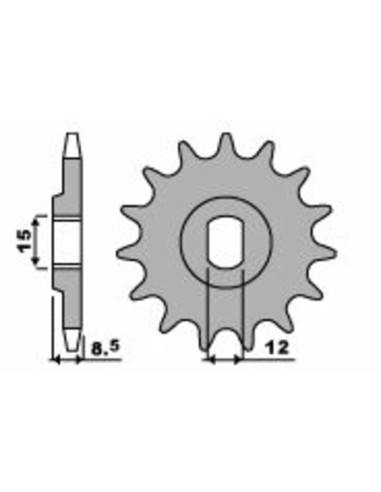 Pinion față standard din oțel PBR 2240 - 415