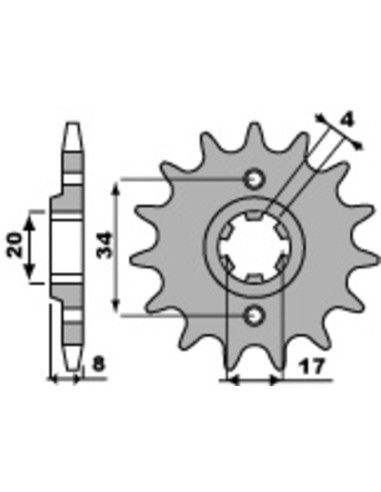 PBR Steel Standard Front Sprocket 267 - 520