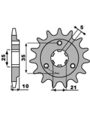 PBR Steel Standard Front Sprocket 412 - 520