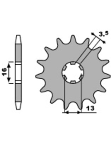 PBR Steel Standard Front Sprocket 428 - 428