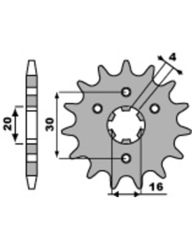 PBR Steel Standard Front Sprocket 517 - 428