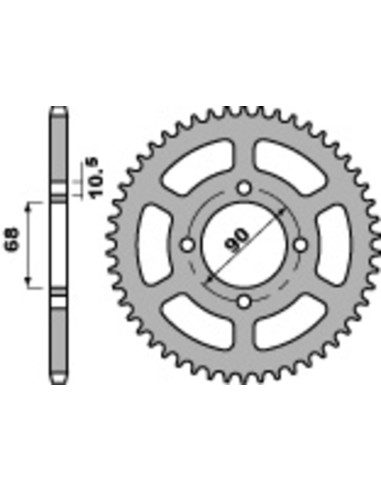 PBR Steel Standard Rear Sprocket 243 - 520