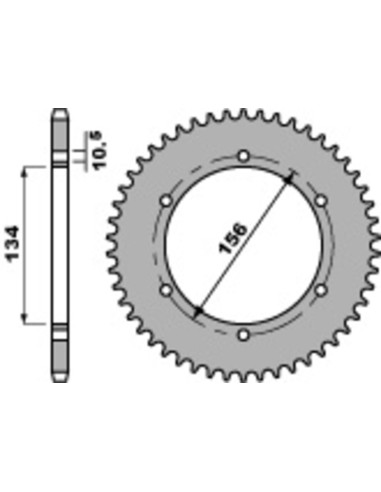 PBR Standard C45 Steel Rear Sprocket 508 - 520