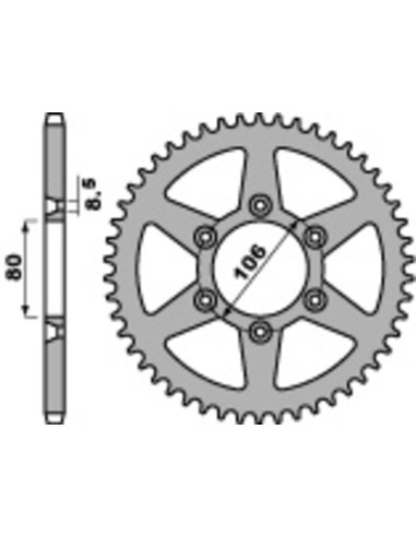 PBR Steel Standard Rear Sprocket 3560 - 520