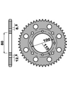 Pinion spate standard din...