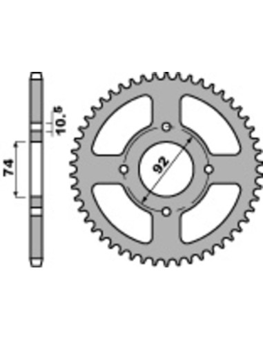 Pinion standard din oțel PBR 848 - 530