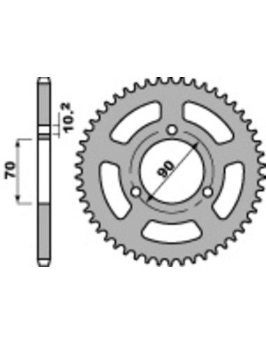 PBR Standard Steel Rear Sprocket 239 - 420