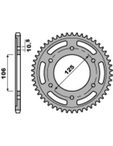 PBR Steel Standard Rear Sprocket - 525