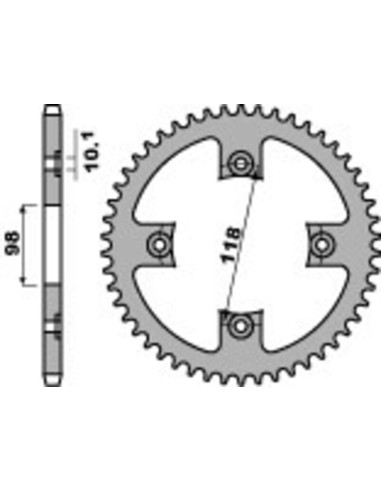 B1 Steel Standard Rear Sprocket - 520