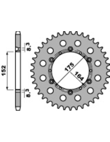 Pinion standard din oțel PBR 856 - 520