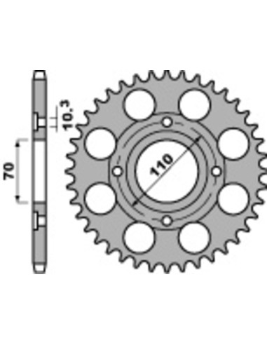 PBR Steel Standard Rear Sprocket 246 - 530