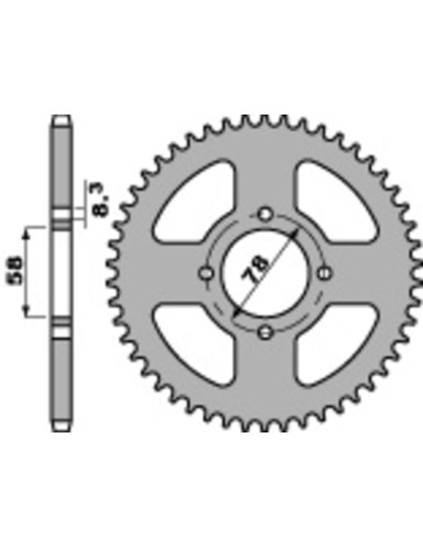 Pinion standard din oțel PBR 810 - 428