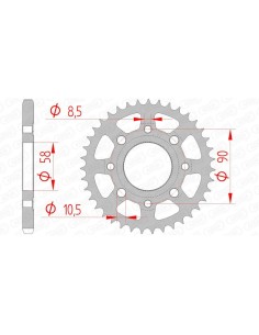 Rear sprocket AFAM Steel...