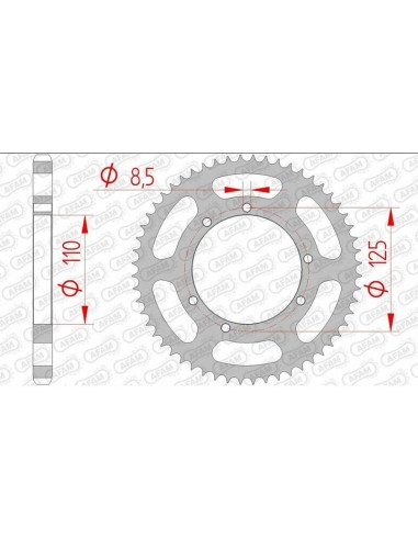 Pinion spate standard din oțel AFAM 59104 - 428