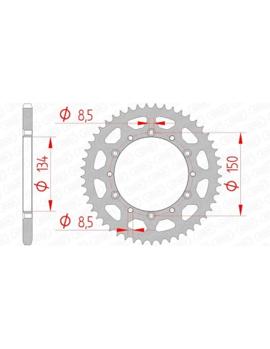 Pinion standard din oțel AFAM 16204 - 520