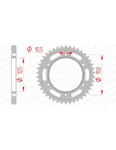 Pinion spate standard din oțel AFAM 71800 - 525