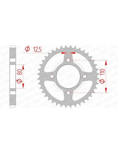 Pinion standard din oțel AFAM 10603 - 530