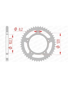 Rear sprocket AFAM Steel...